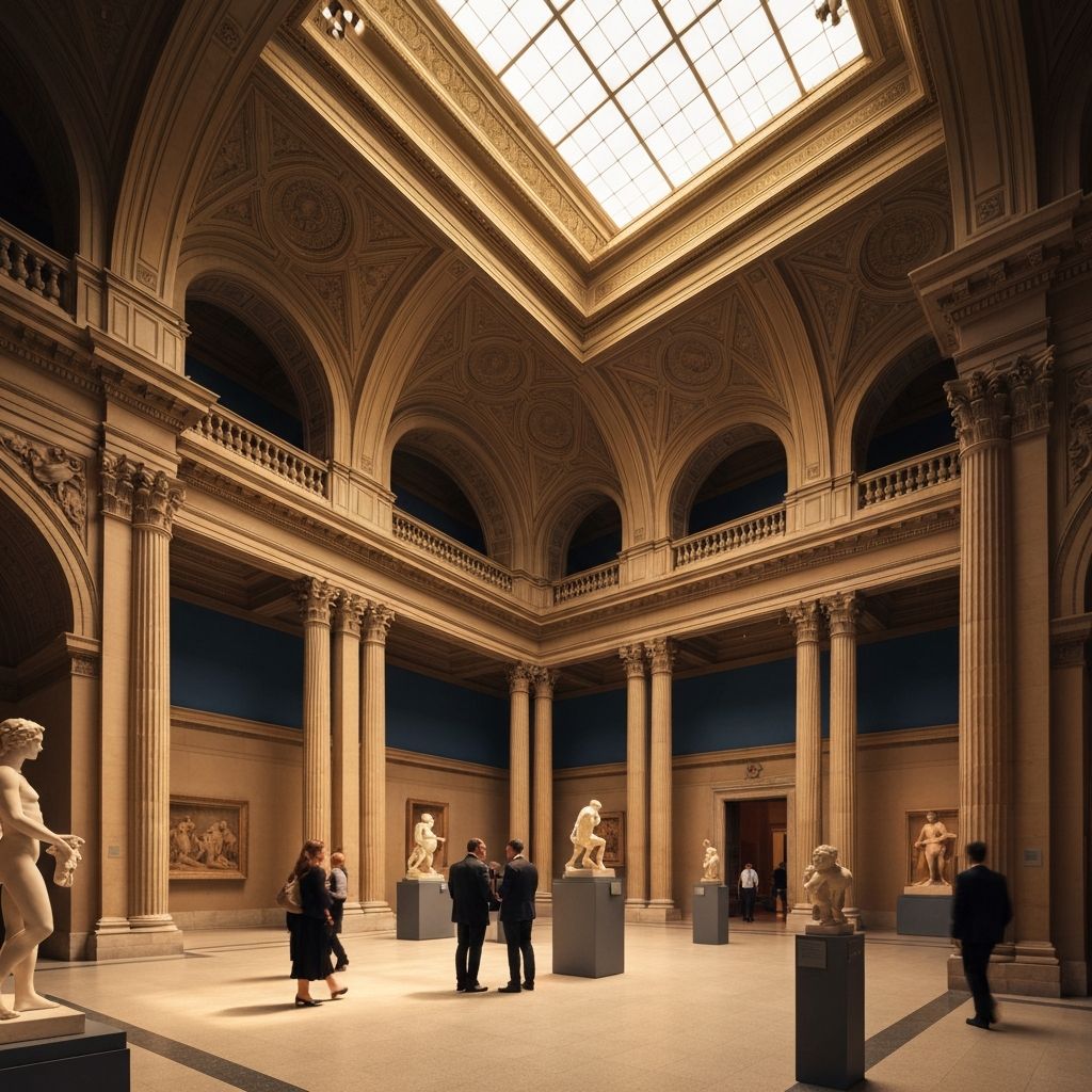 Museum interior with stunning architecture